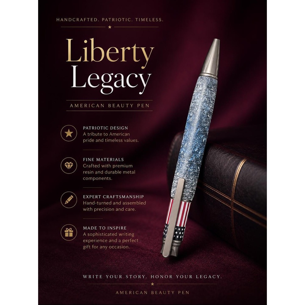 Liberty Legacy — Handcrafted American Beauty Pen